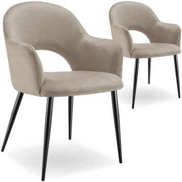 Eetkamerstoel Sachel, fluweellook, gestoffeerd, 120 kg, Verzenden, Nieuw