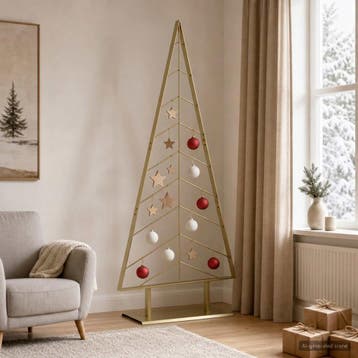 vidaXL Metalen kerstboom KUOPIO 180 cm Staal Goud, Verzenden