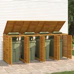 vidaXL Vuilnisbakberging viervoudig 280x89x117 cm massief, Verzenden