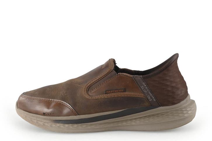 Skechers Instappers in maat 42 Bruin, Vêtements | Hommes, Chaussures, Envoi