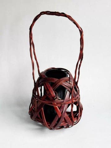Panier - Bambou - Tissé à la main au style vintage