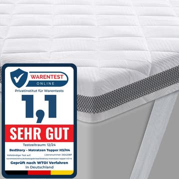 Topper 180x200cm - Matrastopper - Topdekmatras - Wit - BedSt, Verzenden, Nieuw