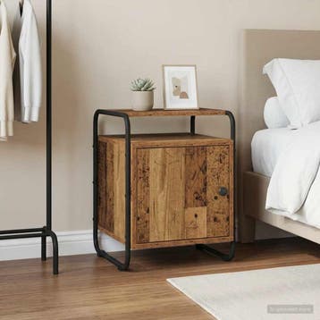 vidaXL Nachtkastje Oud hout Bewerkt hout, Verzenden, Nieuw