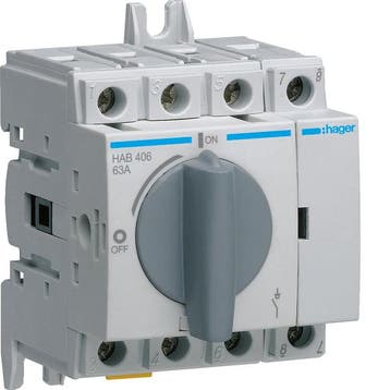 Hager HAB Interrupteur-sectionneur - HAB406, Verzenden