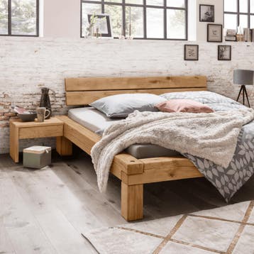 TPT Möbel Woodstock Massief Houten Eiken Balkenbed - 160 x 2