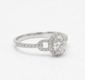 Verlovingsring - 14 karaat Witgoud - 0.74ct. tw. Diamant