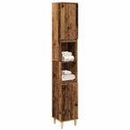 vidaXL Badkamerkast 30x30x190 cm bewerkt hout oud, Verzenden
