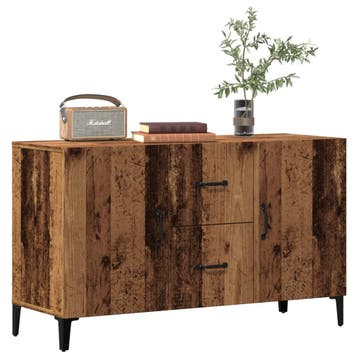 vidaXL Dressoir 100x36x60 cm bewerkt hout oud houtkleurig, Huis en Inrichting, Verzenden, Nieuw