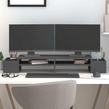 vidaXL Monitorstandaard 100x27,5x15 cm massief grenenhout, Computers en Software, Verzenden, Nieuw