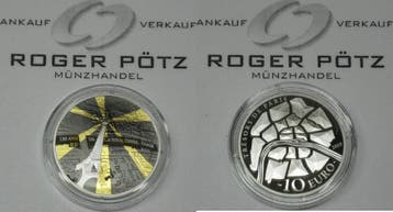 Frankreich 10 Euro 2019 zilver Eiffelturm coloriert ausve..., Verzenden