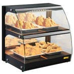 Warmhoudvitrine | Zwart | 30°C/90°C | Statisch | 2 Niveaus, Verzenden, Nieuw in verpakking