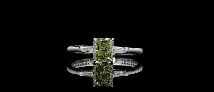 Zonder minimumprijs - Ring - 14 karaat Witgoud - 1.15ct. tw., Bijoux, Sacs & Beauté, Bagues