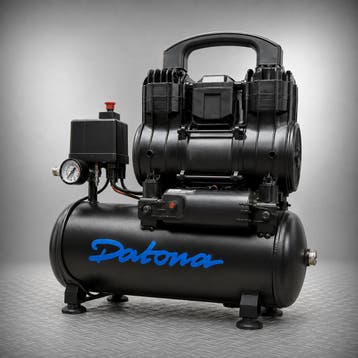 Datona Stille compressor 9L - Olievrij en draagbaar -, Doe-het-zelf en Bouw, Compressors, Ophalen of Verzenden, Nieuw