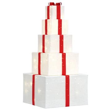 vidaXL Kerstdecoratie geschenkdoos 250 LEDs warm wit, Verzenden, Nieuw
