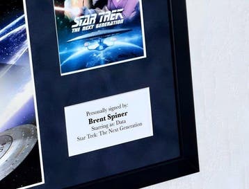 Star Trek - Brent Spiner (Data) Premium Framed, signed +, Nieuw