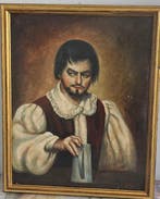 Scuola italiana (XX), firmato Tattoli - Ritratto; Veduta di