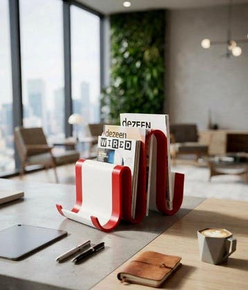TiWo Design - Tijdschriftenhouder - Space Age Wave-stand