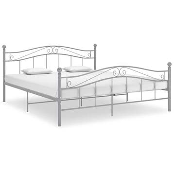 vidaXL Bedframe metaal grijs 160x200 cm, Huis en Inrichting, Slaapkamer | Bedden, Verzenden, Nieuw