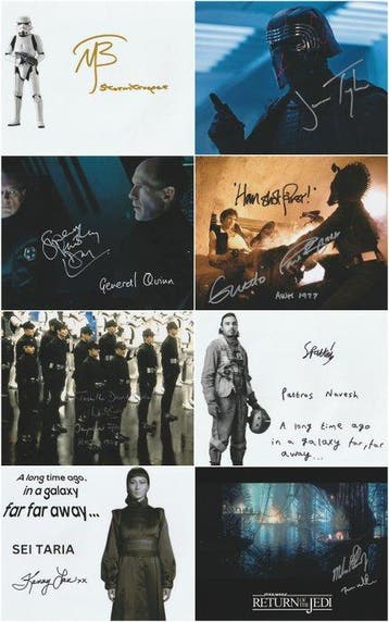 Star Wars - Big Lot of 8 Autographs!, Nieuw