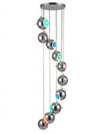 Cluster plafondlamp - Chroom, Metaal, Glas, Plastic