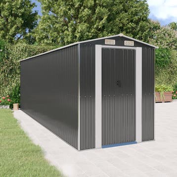 vidaXL Tuinschuur 192x606x223 cm gegalvaniseerd staal, Verzenden