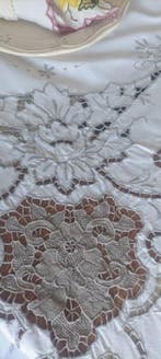 Prachtige handdoek met mooie Burano-kant en perfecte, Antiek en Kunst