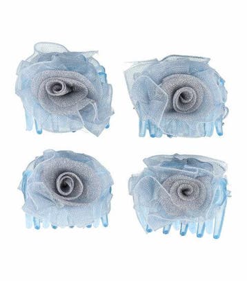 Haarspeld Haarklemmen 3cm – Roos Bloem – Chiffon Stof –, Handtassen en Accessoires, Nieuw