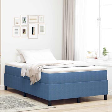 vidaXL Platformbedframe Blauw 120 x 200 cm Corduroy stof, Verzenden