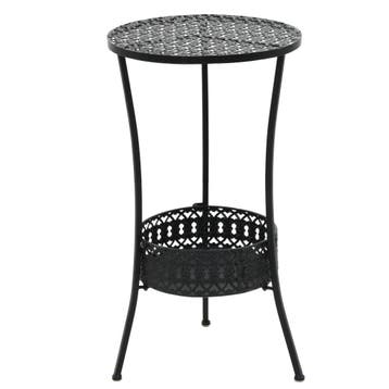 vidaXL Bistrotafel 40x70 cm metaal zwart, Tuin en Terras, Verzenden, Nieuw