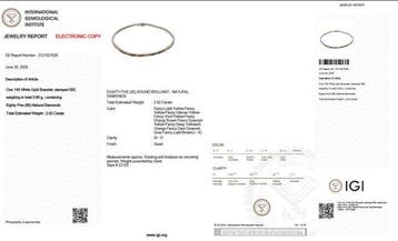 Zonder minimumprijs - Armband - 14 karaat Witgoud - 2.62ct., Nieuw