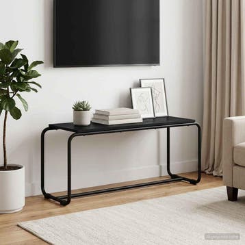 vidaXL TV Stand 98 x 35.5 x 42 cm Zwart eiken Bewerkt hout, Verzenden