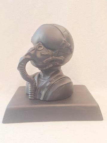 Falls Mold - Buste, Piloot met helm en zuustofmasker - 27 cm