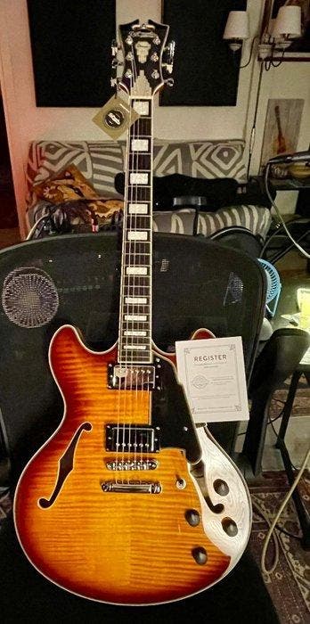 DAngelico - Premier DC – Brown Burst - - Elektrische gitaar, Nieuw