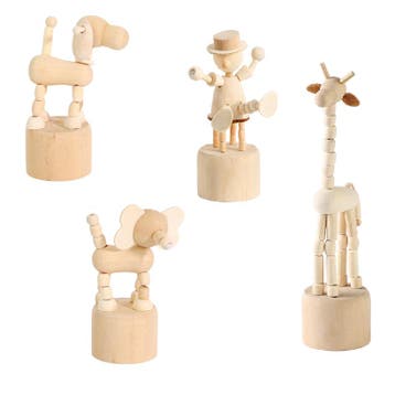 4 Houten Dier Decoratie Scandinavische Stijl Raamdecoratie V, Verzenden, Nieuw