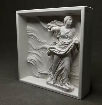 Relief, Del del Vento - 14 cm - Plâtre