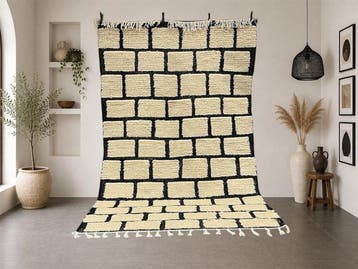 Berber-tapijt van Beni Ouarain, minimalistische moderne, Huis en Inrichting, Stoffering | Tapijten en Vloerkleden, Nieuw