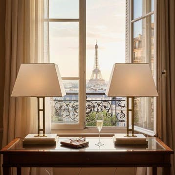 Tafellamp (2) - Exclusief paar grote Hollywood Regency