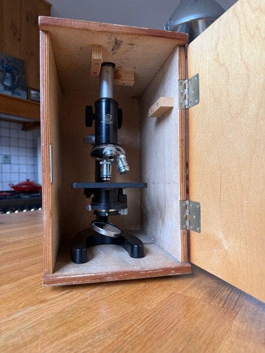Monocular compound microscope - will-optik - 1960-1970 -, Collections, Appareils photo & Matériel cinématographique