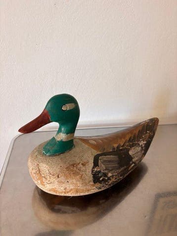 Lokeend - Antique Hand-Carved Wooden Mallard 33 cm –