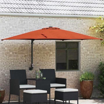 vidaXL Tuinparasol Terracotta 248,5 x 247,5 x 160 cm, Verzenden, Nieuw