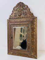 Miroir- Petit coffre avec miroir - Bois, Verre, Laiton, Antiquités & Art