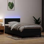 vidaXL Boxspring met matras en LED fluweel zwart 90x210 cm, Verzenden, Nieuw