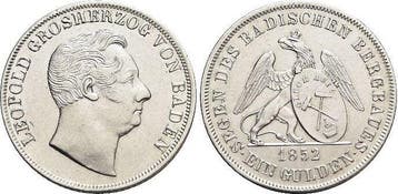 Ausbeutegulden Baden-durlach Leopold 1830-1852, Verzenden, België
