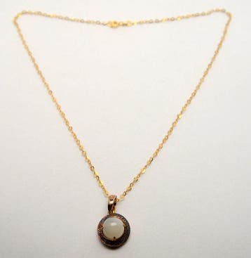 925 zilver - maansteen - Ketting met hanger