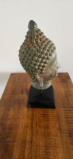 Boeddha-hoofd - Brons, Hout - Thailand - 21e eeuw