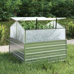vidaXL Plantenbak met kas verhoogd 100x100x85 cm, Verzenden, Nieuw