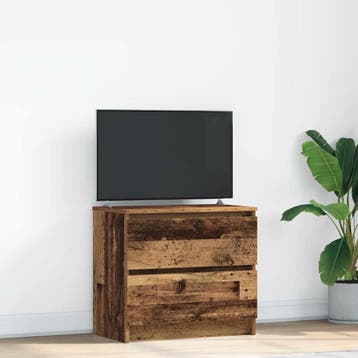 vidaXL Tv-meubel 60x35x54 cm bewerkt hout oud houtkleurig, Verzenden