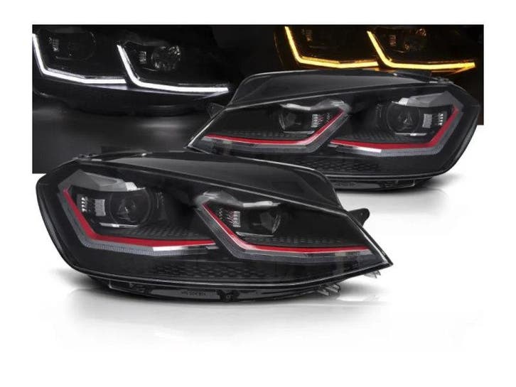 LED koplampen dynamisch RED geschikt voor VW Golf 7, Auto-onderdelen, Verlichting, Nieuw, Volkswagen, Verzenden