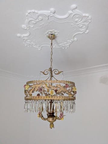 Lampe à suspendre - Cristal, Antiquités & Art