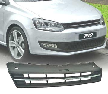 CALANDRE POUR VOLKSWAGEN VW POLO 6R 09-14 NOIR CHROMÉ, Autos : Pièces & Accessoires, Verzenden